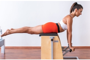 women is using Pilates at home