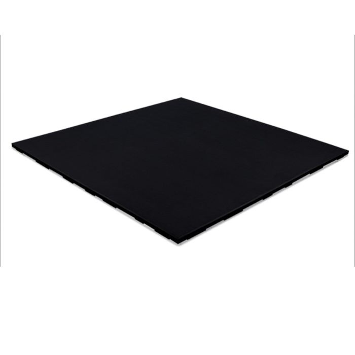10 x Heavy Duty 20mm Pure Black Gym Flooring Tiles